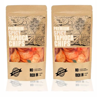 FLAVORS OF KERALA | Premium Kerala Spicy Tapioca Chips, 800g | Crispy, Fresh, Gluten-Free Snack with Irresistible Crunch