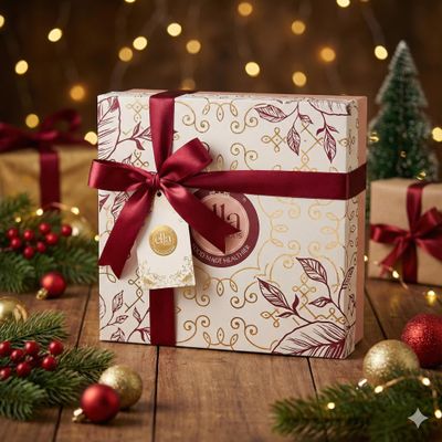 Ella Foods Regal Hamper Diwali Gifts for Family and Friends (1000g) | Luxurious Diwali Gift with Gourmet Almonds, Cashews, Ladoos, Hot Chocolate, Turmeric Latte | Dry Fruit Gift Set for Corporate