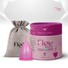 Bluefin Flee Reusable Menstrual Cup for Women - Small | Medium | Large Size With Pouch | Clean your Period Cup Effortlessly | Silicone Body, Odour And Rash Free, No Leak (PINK, MEDIUM) view 2