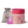 Bluefin Flee Reusable Menstrual Cup for Women - Small | Medium | Large Size With Pouch | Clean your Period Cup Effortlessly | Silicone Body, Odour And Rash Free, No Leak (PINK, SMALL) view 1