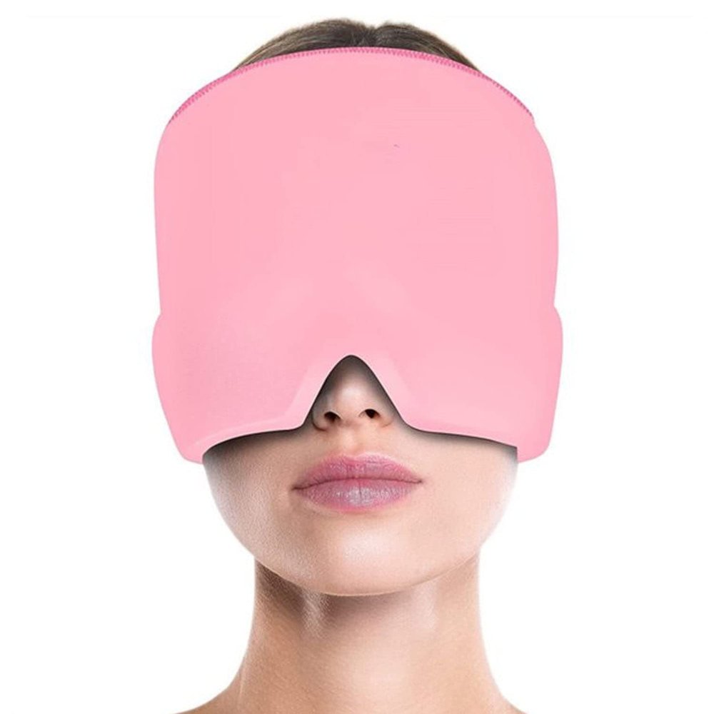 Allcato Headache Relief HAT MIGRAINE Cap, Wearable MIGRAINE MASK ICE Head WRAP for Tension Headache, Puffy Eyes, Sinus Headache & Stress Relief