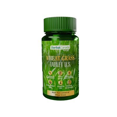 Herbal Canada Wheat Grass Tablets D.S | Detox, Immunity & Alkaline Support | 120 Tablets