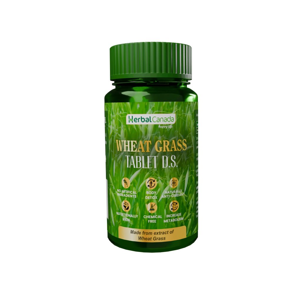 Herbal Canada Wheat Grass Tablets D.S | Detox, Immunity & Alkaline Support | 120 Tablets