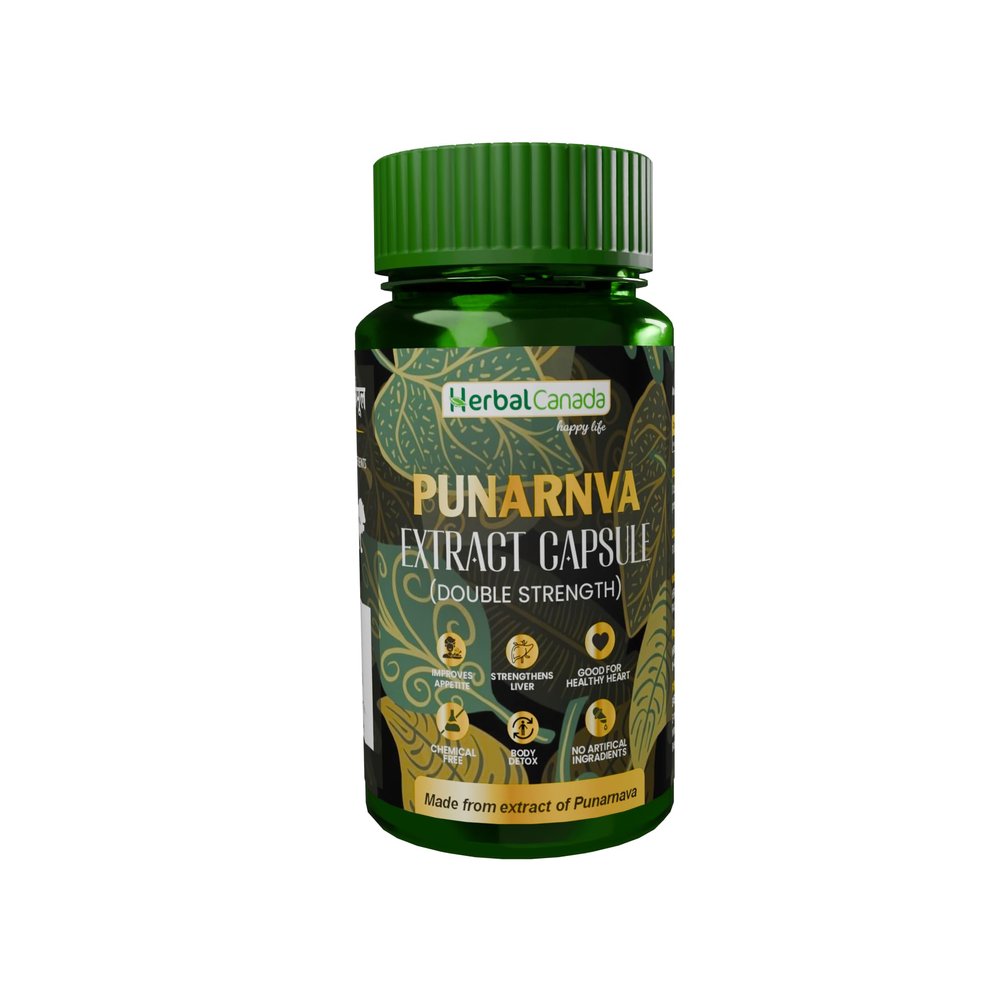 Herbal Canada Punarnava Extract Capsules | Ayurvedic Diuretic & Kidney Health Support | 60 Capsules