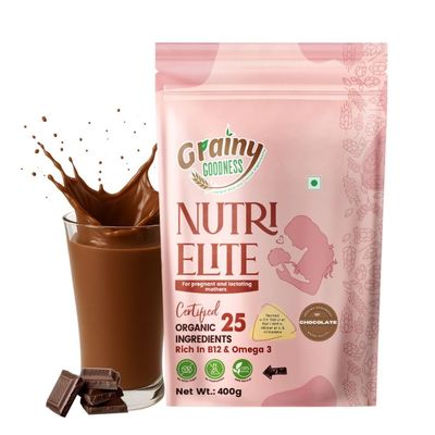 GRAINY GOODNESS 25 Certified Organic Ingredients Mom Nutrition Powder  Chocolate Flavor (400g) + FREE Cardamom Trial Pack (100g) | Energy & Lactation Support | Jaggery & Dates | No Cholesterol or Trans Fat