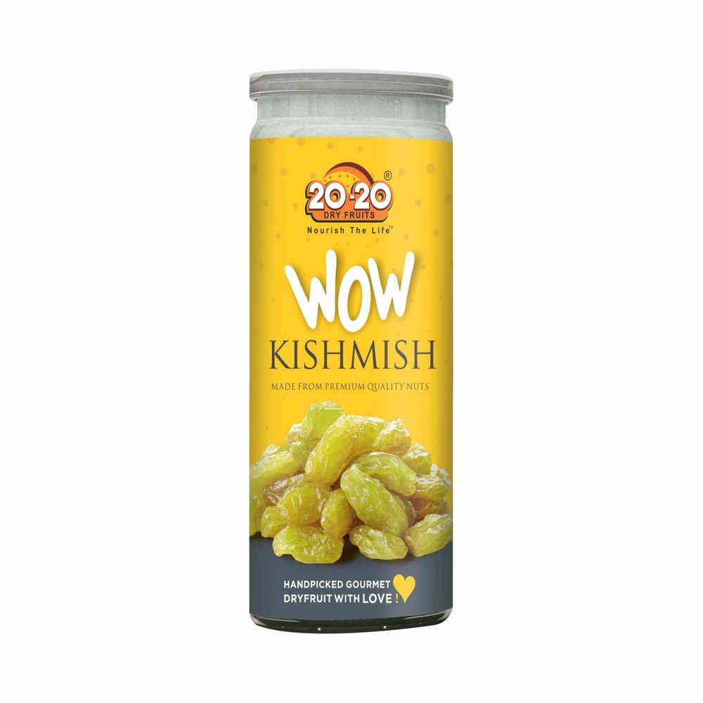 20-20 Dry WOW Raisins Kishmish - Pitted, Dried Grapes - 200 g