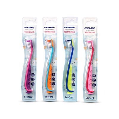 Enshine Kids Toothbrush  Gentle Oral Care for Toddlers with Soft Bristles, Easy Grip, and Protective Cap (12+Months) (4 Toothbrushes)