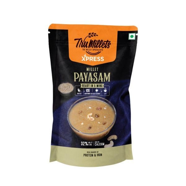 Trumillets 180gm instant payasam mix,Ready to Eat,Millet A nutrient-dense grain,Rich In Protein,Iron,Calcium,Fibre,No Artificial Colors and Flavours | Gluten Free Low Fat