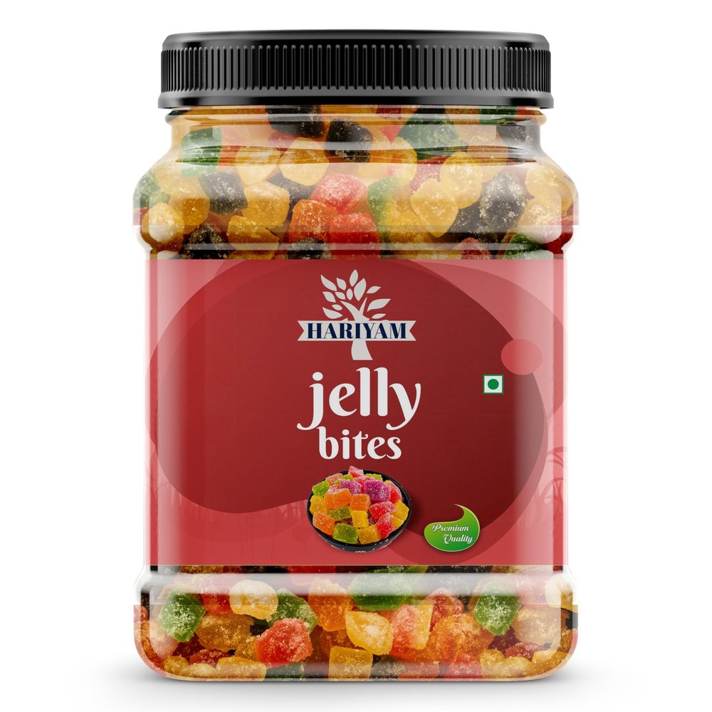 Hariyam Tasty Sugar Coated Jelly Candy Bites,Mixed-Fruit, [Jar Pack] (1 Kg)