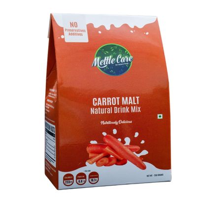 Carrot Malt Natural Drink Mix | 250 Gm Pack | Carrot Almonds Cashews Pistachio & Cardamom | Hot & Cold Mix | No Preservatives, No White Sugar