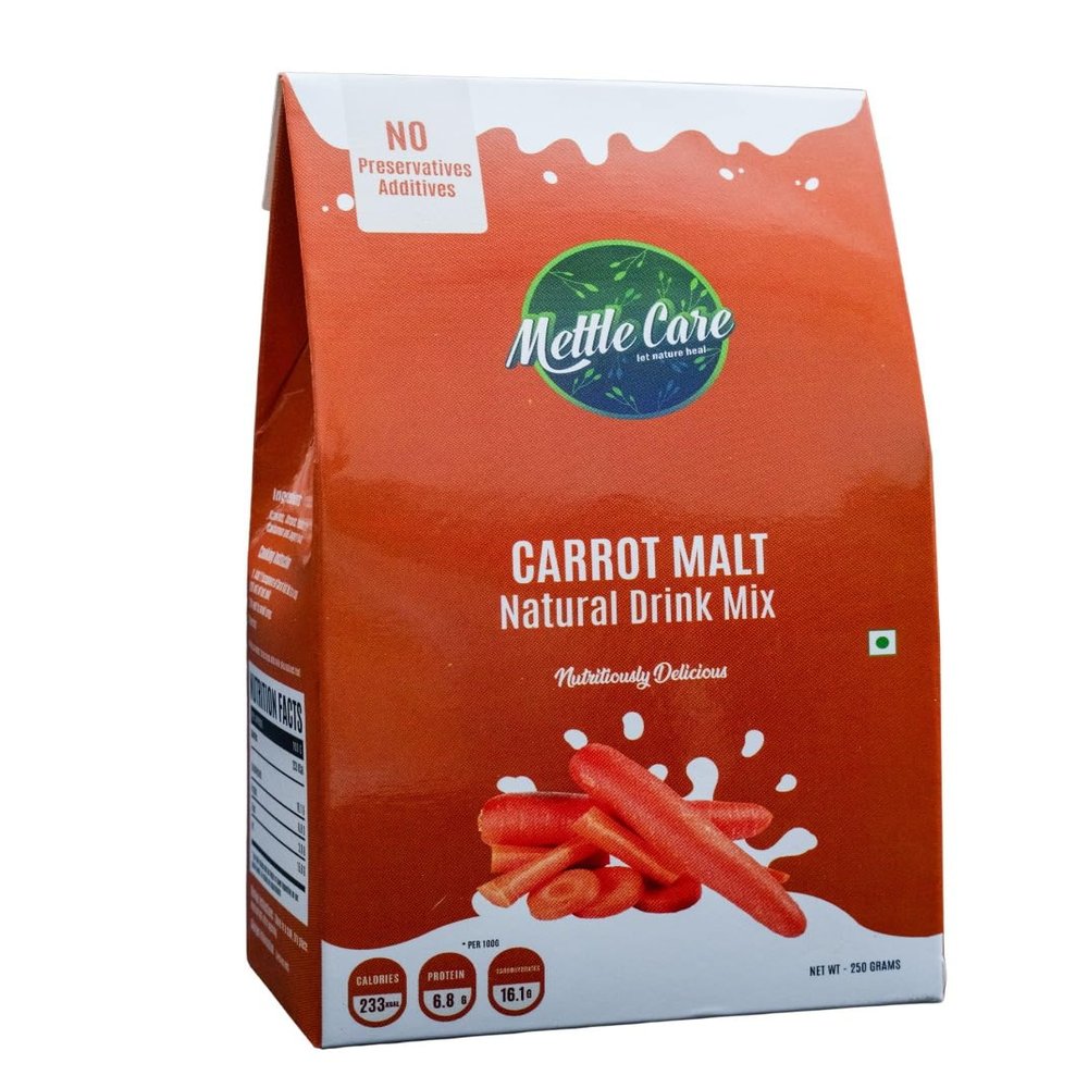 Carrot Malt Natural Drink Mix | 250 Gm Pack | Carrot Almonds Cashews Pistachio & Cardamom | Hot & Cold Mix | No Preservatives, No White Sugar