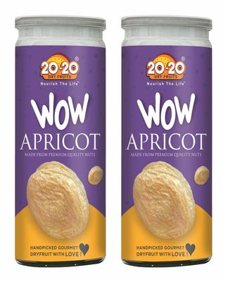 20-20 Dry Fruits Apricot 400 g (200g*2) | Gluten Free & Sodium Free Khubani | Soft and Big Size Turkish Khumani | Wow Apricot -(Pack of 2)