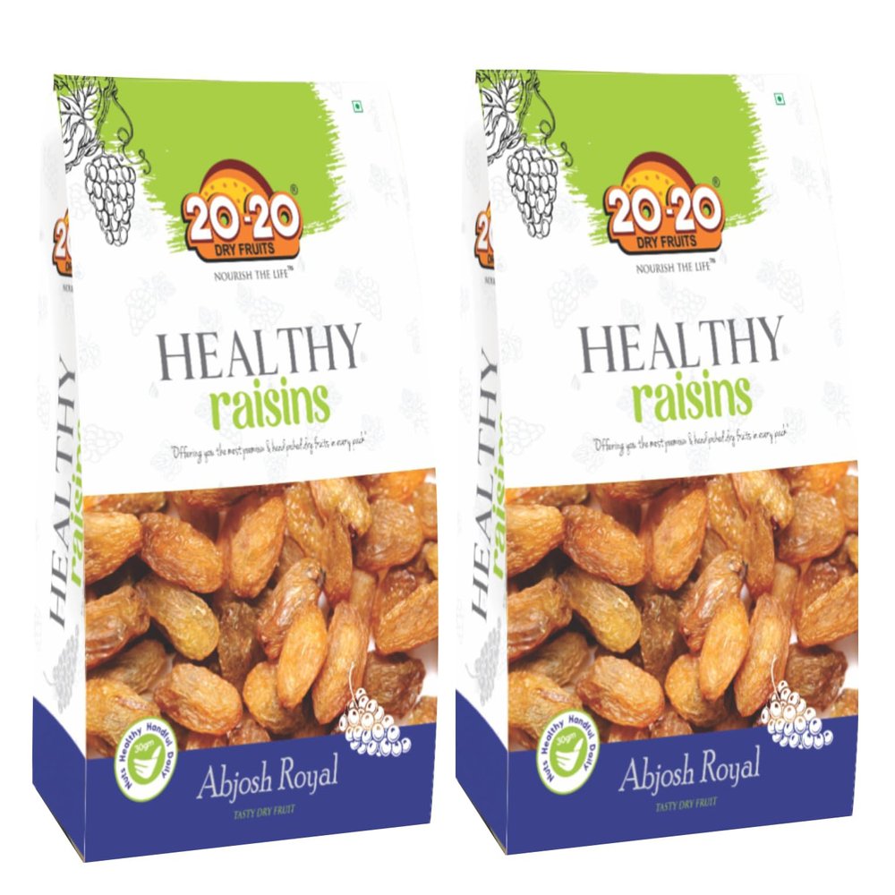 20-20 Dry Fruits Afghani Munakka Raisins 500g | Healthy and Delicious|Abjosh Royal (Pack of 2)