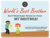 Bhai Dooj Tikka for Brother- Best Brother Certificate with Kalawa Dhaga with Glass Pack of Roli & Chawal Rice Tikka for Sweet Bhaiya Bhai view 2