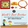 Bhai Dooj Tikka for Brother- Best Brother Certificate with Kalawa Thread with Roli Chawal Chandan Mishri Tikka for Sweet Bhaiya view 1
