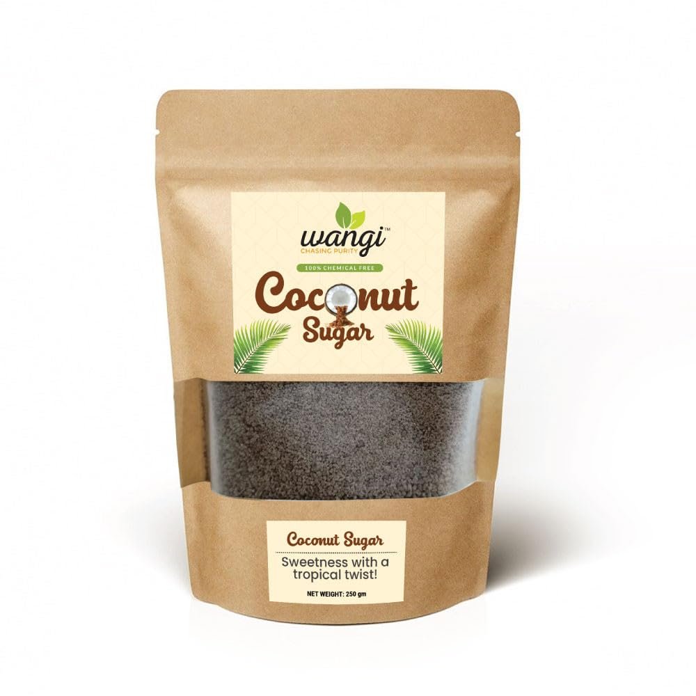 WANGI Coconut Sugar  Pure, Unrefined Sweetener, Ideal for Baking and Cooking  250 Gms, Pack of 2