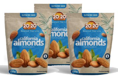2020 Dry Fruits California Almond (Badam) Kernels 750g (250g*3) | Rich in Vitamin E, Antioxidants & Healthy Fats | Supports Heart Health & Brain Function | Fresh & Crunchy (Pack of 3)