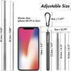 ANAB GI Reusable Straw Collapsible Metal Drinking Straw Portable Straw with case (Red) view 3