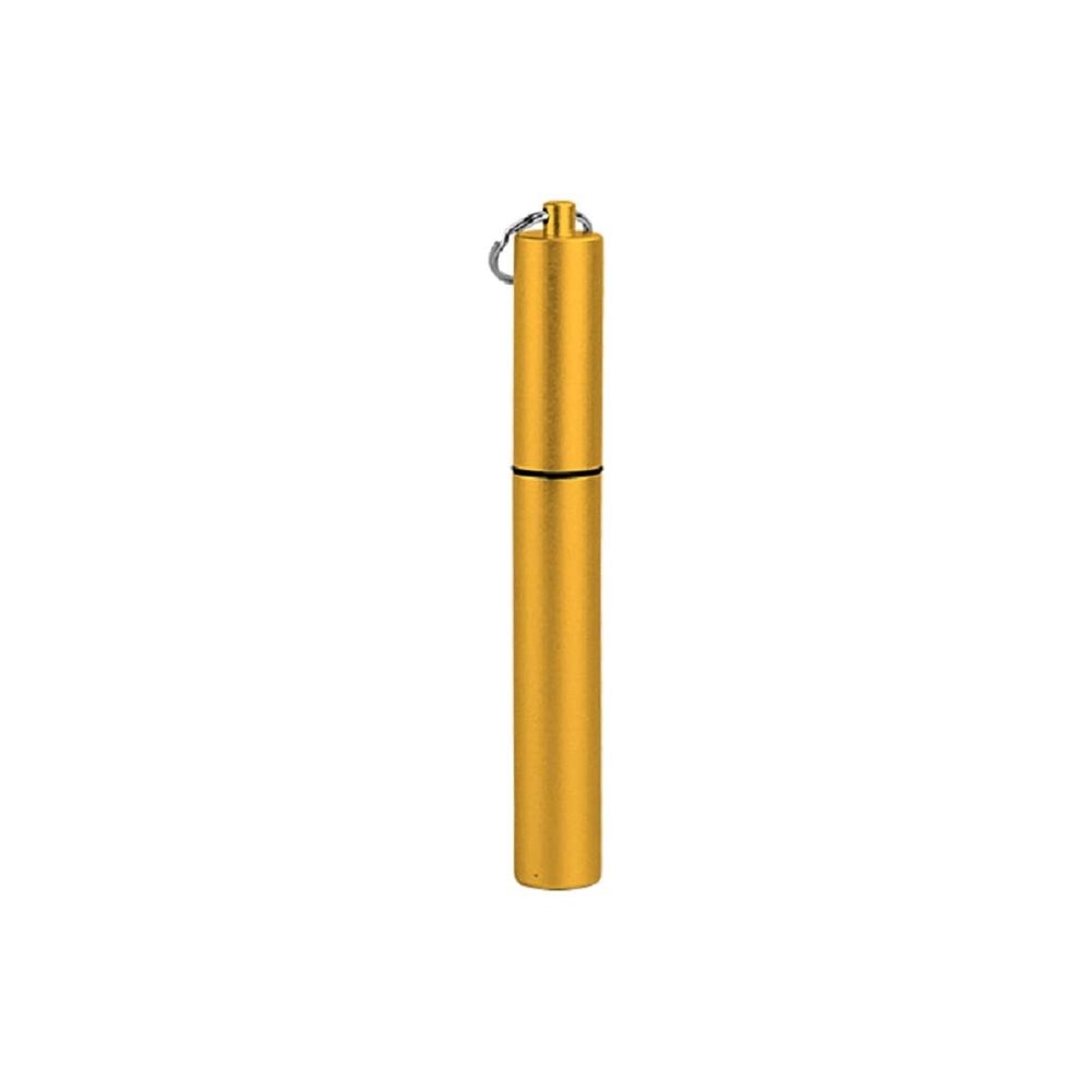 ANAB GI Reusable Straw Collapsible Metal Drinking Straw Portable Straw with case (Gold)