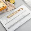 ANAB GI Reusable Straw Collapsible Metal Drinking Straw Portable Straw with case (Gold) view 2
