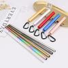 ANAB GI Reusable Straw Collapsible Metal Drinking Straw Portable Straw with case (Gold) view 3
