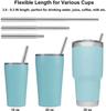 ANAB GI Reusable Straw Collapsible Metal Drinking Straw Portable Straw with case (Pink) view 4
