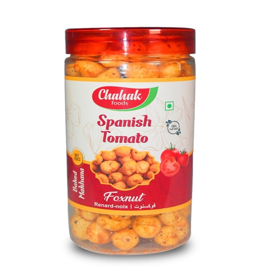 CHAHAK Spanish Tomato Rosted and Flavored Fox Nut Premium Makhana 80gm