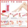 LRHAK Hair Removal Wax Kit Wax Heater Machine Roll on Wax Machine Painless Skin Types Hands, Legs White Chocolate Liposoluble Wax Easy To Home And Polur Use Wax view 3