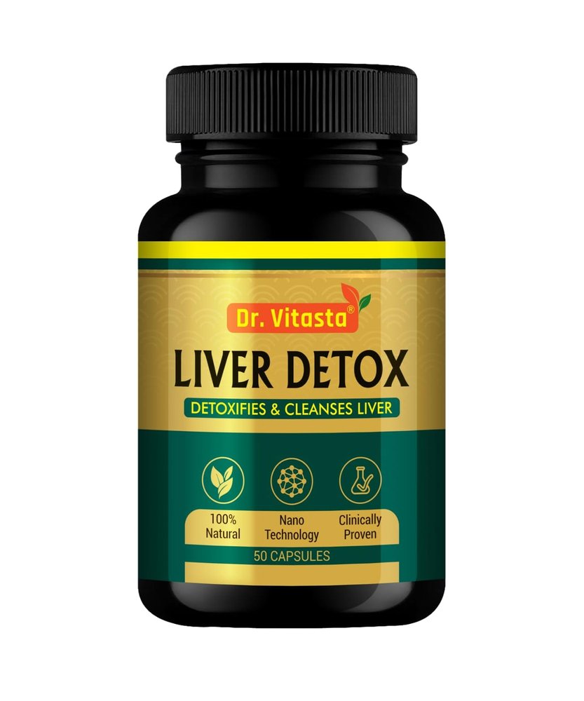 Dr. Vitasta Liver Detox Capsules, 100% Natural, Nano Technology, Clinically Proven, 50 Capsules