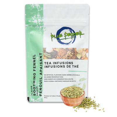 Blue Pepper Herbal Infusion Gut Relief Fennel Tea Blend Infusion, 60g - Herbal Natural Fennel Tea Infusion, Made in Small Batches, No Artificial Flavors or Preservatives, Caffeine Free
