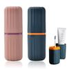 Ebbstone Toothbrush Travel Case, Travel Toothbrush Cup Holder Portable Toothbrush Travel Container Portable Toothpaste Storage Travel Toothbrush Holder for Camping Business School Trip 2pcs view 1