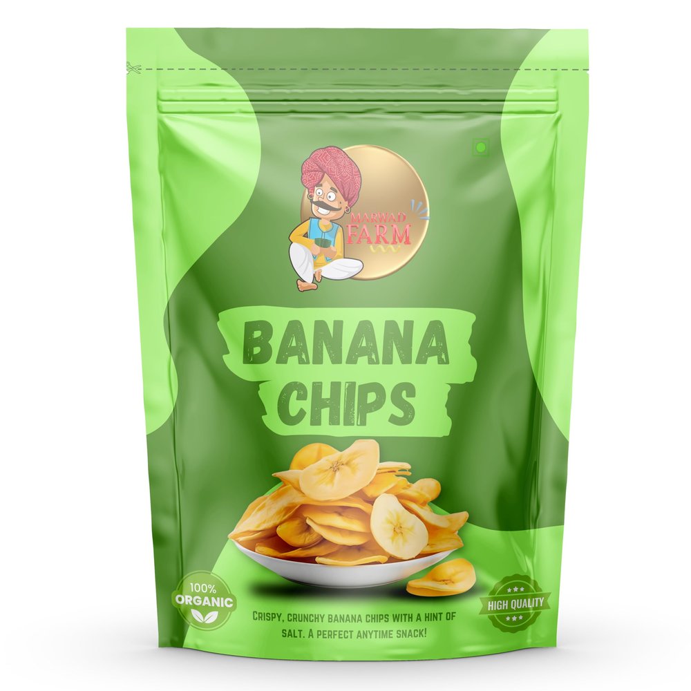 Marwadi Farm Kerala Banana Chips/Banana Wafers - 600 g| Tasty & Yummy Crispy Chips | Namkeen Snack | Premium Banana Chips/Wafers