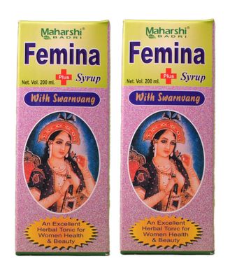 Maharshi Badri Femina Plus Herbal Tonic Syrup for Women's Health and Beauty, 200 ml Pack of 2