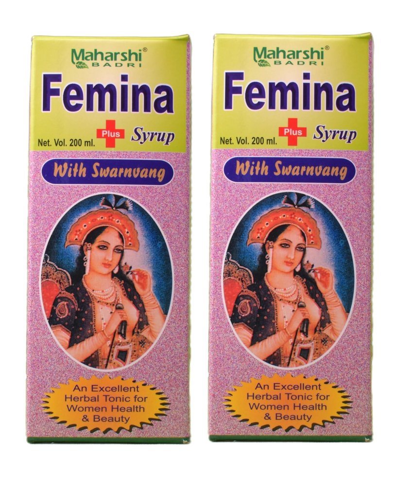 Maharshi Badri Femina Plus Herbal Tonic Syrup for Women's Health and Beauty, 200 ml Pack of 2