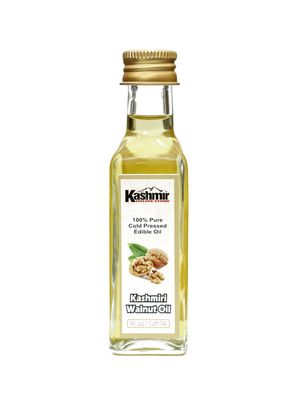 Kashmir Online Store Pure And Natural Cold Pressed Edible Walnut Oil - Sweet Walnut Oil For Cooking - Good For Skin, Face And Healthy Hair Growth 50ML