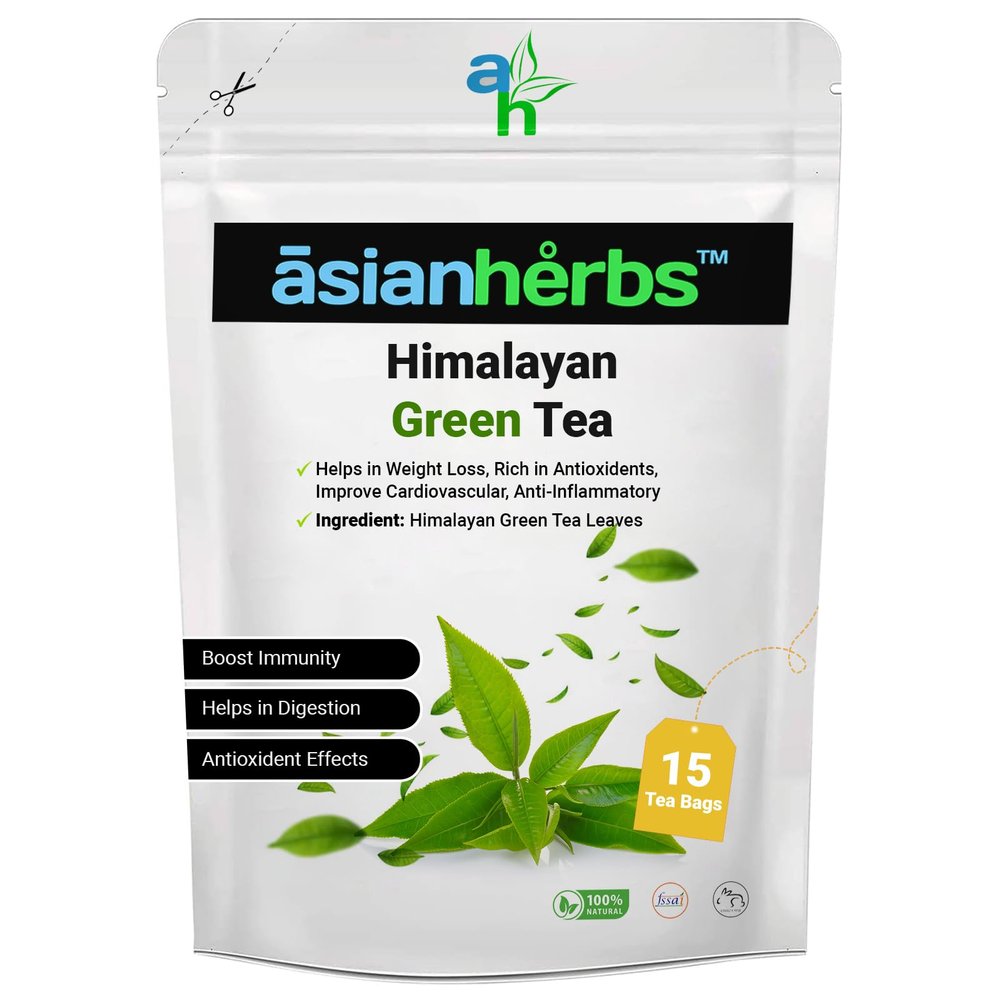 Asian Herbs Himalayan Green Tea - Enhance Wellness, Vitality, and Balance with a Refreshing, Natural Herbal Blend (15 Tea Bags)