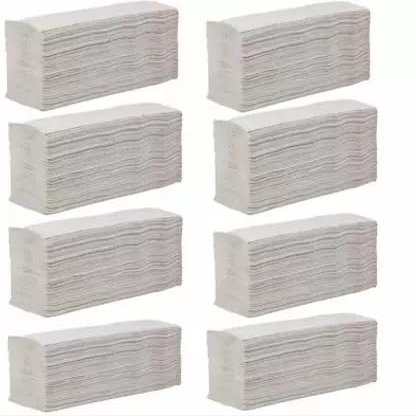 GREEN TREE Multifold Paper Towels M Fold | Pack of 6 (750 Pulls) | Soft, Strong & Highly Absorbent Paper Hand Towels | Hygienic Disposable Towels for Washroom, Office, Kitchen & Commercial Use