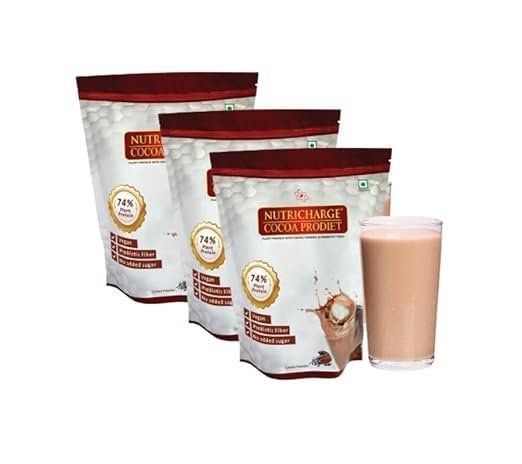 Nutrichargee Cocoa Prodiet provides an excellent source of vegan Soy protein (Pack Of 3)