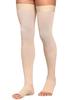 BLIZ SATTVA Class II Beige Lycra Medical Compression Stockings for Varicose Veins | 23-32 mm Hg graduated compression| Class II Mid-Thigh Compression Socks for Women & Men view 1