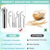 Luxoper 7-in-1 Stainless Steel Teeth Cleaning Tools Kit, Dental Hygiene Kit with Toothpicks, Teeth Braces Cleaner, Flosser, Reusable Oral Care Set for Braces, Home, and Travel view 4