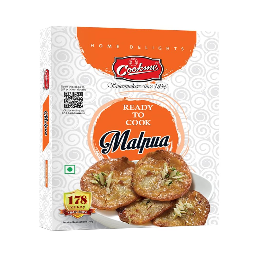 Cookme Bengali Dessert Malpua Mix 200g (2 Packs of 100g Each) | Authentic Bengali Sweet Mix | Easy-to-Make & Delicious | Perfect for Festivals & Celebrations