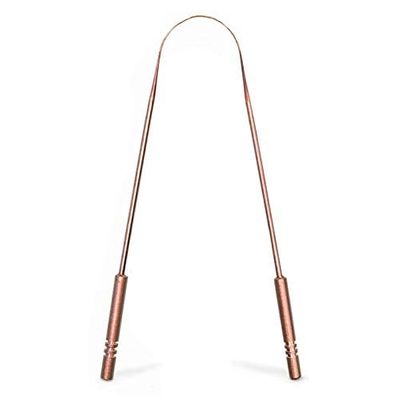 Copper Tongue Cleaner Flexible Handle with Comfort Grip Scrapper for Men and Women