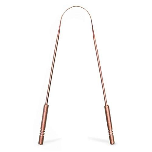Copper Tongue Cleaner Flexible Handle with Comfort Grip Scrapper for Men and Women