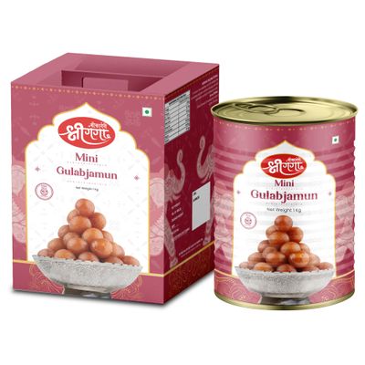 Bikaneri Shree Ganga Mini Gulab Jamun - 1Kg (30 Pieces) | Irresistibly Soft & Sweet Indian Dessert | Perfect for Celebrations & Gifting | Authentic Taste to Satisfy Your Sweet Tooth