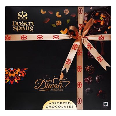 DESSERTSPRING Warm Greetings - 185G - Message Box - Black - Diwali - Gift Hamper, Formal Gifting, Corporate Gitfing, Chocolate Gift Pack - Pack Of 2