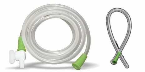 SWASTHYA SARVADA Enema Tube Set | 1.5 Meter long silicone tube with tap for water flow control and 1 nozzles