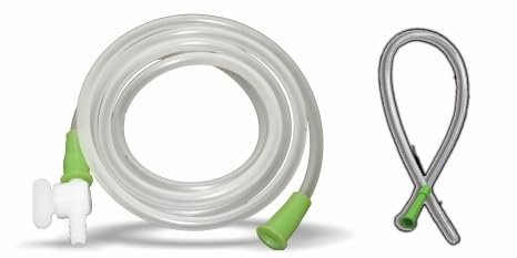 SWASTHYA SARVADA Enema Tube Set | 1.5 Meter long silicone tube with tap for water flow control and 1 nozzles
