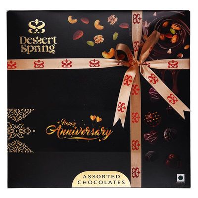 DESSERTSPRING Warm Greetings - 185G - Message Box - Black - Anniversary - Gift Hamper, Formal Gifting, Corporate Gitfing, Chocolate Gift Pack - Pack Of 3