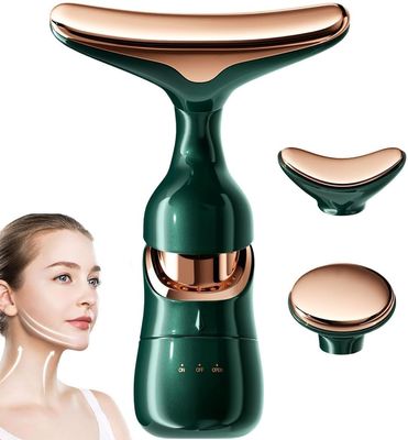"3-in-1 Electric Face & Neck Massager Anti-Wrinkle Vibration Facial Sculpting Tool for Skin Care, Face Lifting, Neck Tightening, and Eye Treatment Multifunctional Beauty Device for Anti-Aging"