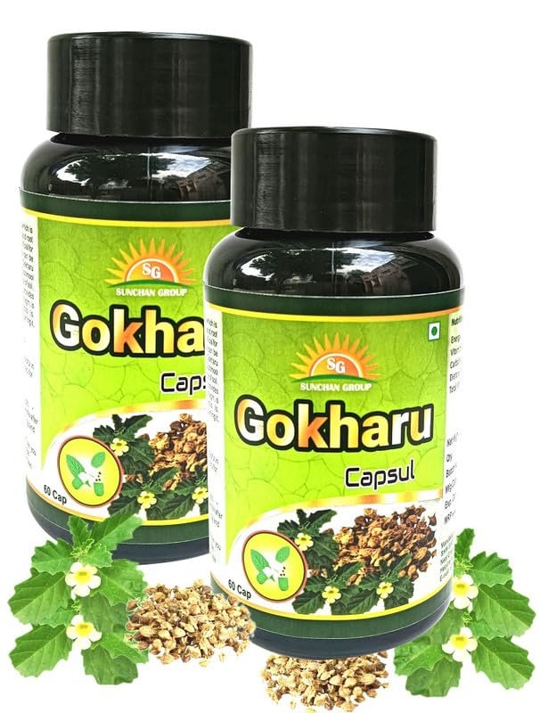 Sunchan Group Gokharu Capsule Tribulus terrestris Sabut whole Gokharu 120 Capsules (Pack of 2)